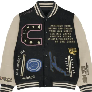 Travis Scott Cactus Jack For Fragment Manifest Letterman Jacket